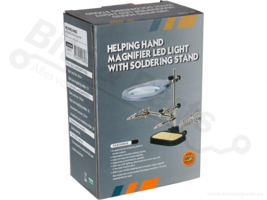 Helpend derde handje soldeerhulp/soldeerbouthouder met LED verlichting